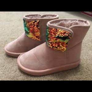 Pink Sparkle Girls Boots Size 12